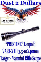 PRISTINE Leupold VARI-X III 3.5-10X40mm Target - Varmint Rifle Scope with Adjustable Objective Duplex Reticle Gloss - 1 of 7