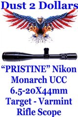 PRISTINE” Nikon Monarch UCC 6.5-20X44mm Target Varmint Rifle Scope with Adjustable Objective and Target Knobs DCH - 1 of 6