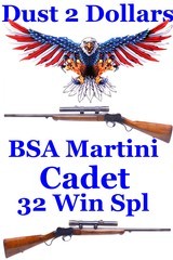 BSA Birmingham Small Arms Martini Cadet Australia Single Shot Rifle chambered in .32 Winchester Special - 1 of 20