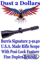 Burris Signature MADE IN THE U.S.A. 3-9x40mm Matte Finish Rifle Scope with Fine Duplex Reticule and Posi-Lock - 1 of 8