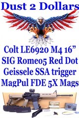 Colt LE6920 M4 5.56 / 223 AR-15 16” Barrel SIG Romeo5 Sight Geissele SSA Trigger MagPul Furniture 5X Mags - 1 of 17