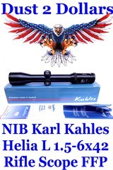 New In The Box Kahles Helia L 1.5-6x42 FFP Rifle Scope 4A Reticule 30mm Tube Matte Finish Limited Lifetime Warranty - 1 of 8