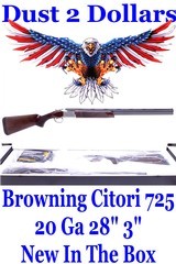 NEW IN THE BOX Browning 725 Citori 20 Gauge Over/Under 20 Gauge 28" 3" Shotgun Invector-DS Chokes - 1 of 18