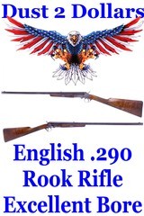 Unmarked English Thumb Release Single Shot Rook Rifle in .290 Caliber Excellent Bore - 1 of 20
