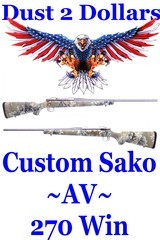 CUSTOM Stainless Sako AV Model Bolt Action Rifle Chambered in .270 Winchester - 1 of 18