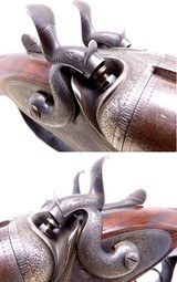 RARE Alexander Henry Best 10 Gauge Double Shotgun with Hammers Damascus Barrels 1878 W/Letter - 18 of 19