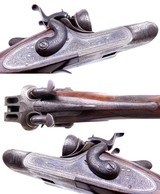 RARE Alexander Henry Best 10 Gauge Double Shotgun with Hammers Damascus Barrels 1878 W/Letter - 16 of 19