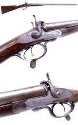 RARE Joseph Towl of Boston Lincolnshire 12 Ga Double Barrel Pinfire Converted to Center Fire Shotgun 1850's - 19 of 20