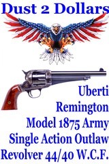 Gorgeous Uberti Made Remington Model 1875 Army Single Action Outlaw Revolver Chambered in 44/40 WCF - 1 of 14