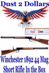 Winchester Model 1892 Short Rifle Chambered in .44 Magnum with Original Box with Marble’s Tang Sight - 1 of 19