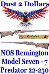 NEW OLD STOCK Remington Model Seven Predator 22-250 Rifle with Fluted Barrel Mossy Oak Finish #85953 - 1 of 8