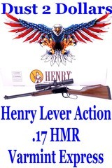 LIKE NEW U.S.A. Made Henry Repeating Arms Model H001V 17 HMR Varmint Express Lever Action Rifle - 1 of 15
