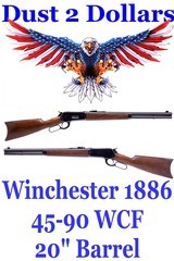 Very Fine Winchester Miroku Model 1886 Lever Action Short Rifle 20" Chambered in 45-90 BPO 44th One Made - 1 of 20