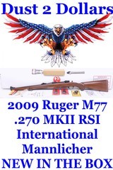 NEW IN THE BOX Ruger M77 MKII RSI International Mannlicher Style Stocked Bolt Action Rifle 270 Winchester - 1 of 11
