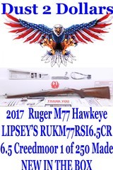 NIB 1 of 250 Lipsey’s Exclusive Ruger M77 Hawkeye RSI International Mannlicher Rifle 6.5 Creedmoor - 1 of 10