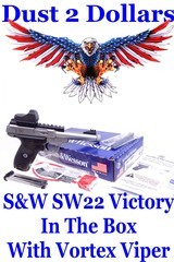 Like New Smith & Wesson S&W SW22 Victory 22 Long Rifle Semi Auto Pistol with a 6 MOA Viper Sight In Box - 1 of 9