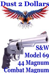 5-Shot Smith & Wesson S&W Combat Magnum Model 69 4 1/4 Inch SA/DA Revolver Chambered in .44 Magnum - 1 of 8