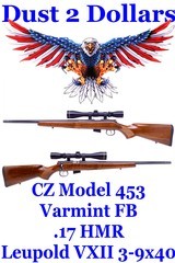 Gorgeous CZ Model 453 Varmint Rifle in .17 HMR with a Leupold VXII 3-9x40mm scope - 1 of 20