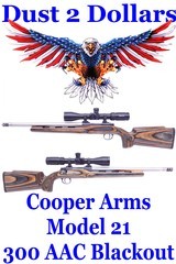 Cooper Arms Model 21 Varminter Chambered in .300 AAC Blackout with a Primary Arms 4-12x44 FFP Scope - 1 of 17