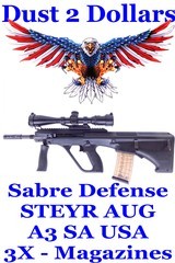 STEYR Sabre Defense AUG A3 SA USA Semi Auto Rifle in 5.56 with Nikon M-223 4-16x42 Side Focus Scope 3X Mags - 1 of 5