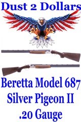 Very Nice Beretta Model 687 Silver Pigeon II .20 Gauge Over Under Shotgun 28 Inch Excellent Bores - 1 of 19