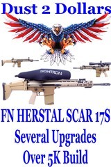 Very Fine FN HERSTAL SCAR 17S FDE 7.62X51 Semi Auto Rifle Several Upgrades NRCH Geissele Sightron - 1 of 20