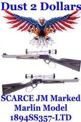SCARCE JM Marked Stainless Marlin Model 1894SS357-LTD 16” Trapper Laminated Lever Action 357 Magnum - 1 of 15