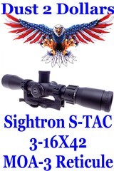 Sightron S-TAC 3-16X42 Side Focus Rifle Scope with the MOA-3 Reticule SFP GG&G QD Scope Mount - 1 of 8