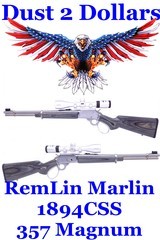 Rem-Lin Marlin Firearm by Remington Model 1894CSS REP Stamped .357 Magnum Lever Action Rifle - 1 of 12