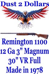 Remington Model 1100 12 Ga Magnum Duck Goose Gun 30" VR Gas Operated Semi Auto Shotgun Made in 1978 - 1 of 18