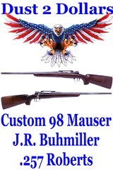 Custom Military 98 Mauser Bolt Action Rifle with a John J.R. Buhmiller Barrel Chambered in .257 Roberts 1950's - 1 of 20