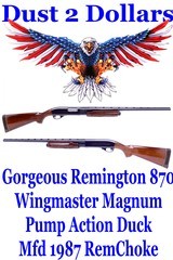 High Condition Remington 870 Wingmaster Magnum Pump Action Duck Gun 28" Vent Rib RemChoke Chokes made in 1987 - 1 of 19