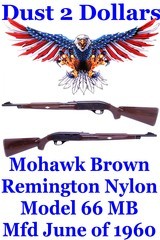 Mohawk Brown Remington Nylon Model 66MB 66 MB .22 Semi Automatic Rifle Made in June of 1960 C&R Ok - 1 of 18