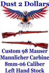 Custom S/42 98 Mauser Mannlicher Carbine in 8mm-06 with Left Hand Monte Carlo Stock Very Nice Build - 1 of 20