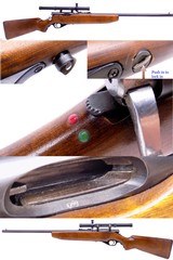 Pre-War Mossberg Made Wards Western Field Montgomery Wards Model 04M-390B Single Shot .22 Rifle & Scope - 19 of 19