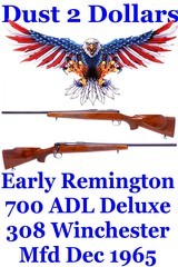 Remington Model 700 ADL Deluxe Bolt Action Rifle in .308 Winchester made in December of 1965 C&R Ok - 1 of 20