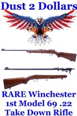 Type 1 Winchester Model 69 Take-Down Version Bolt Action Repeater .22 S L LR Rifle Mfd 1935-1937 C&R Ok - 1 of 20
