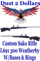 Custom Sako Rifle Model L691 .300 Weatherby Magnum Bolt Action Rifle With Factory Bases & Rings 30mm - 1 of 20