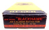 High Condition Ruger NM BlackHawk 45 Caliber BN 44 4 5/8 Convertible 45 ACP 45 Colt Revolver With The Box Mfd 1981 - 13 of 15