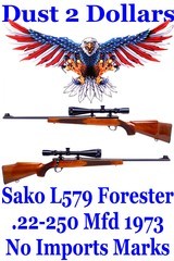 NICE Sako L579 Forester 22-250 Bolt Action Rifle Mfd 1972 with Japan Made BSA Platinum 6-24x4 AO Scope W/Dot - 1 of 19