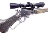 First Year JM Marked Marlin Model 338MXLR 338 Express Stainless Laminated Lever Action Rifle W/Leupold Scope & Ammo - 14 of 18