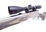 First Year JM Marked Marlin Model 338MXLR 338 Express Stainless Laminated Lever Action Rifle W/Leupold Scope & Ammo - 15 of 18
