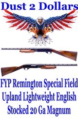 FYP Remington 870 Wingmaster Special Field Upland Lightweight English Stocked 20 Ga Shotgun High Condition - 1 of 19