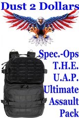 new with tags spec. ops brand t.h.e. u.a.p. ultimate assault packblack tactical assault pack in iraq afghanistan for 10 years
