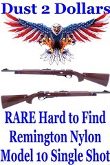 RARE First Year Production Remington Nylon Model 10 .22 Single Shot Bolt Action Rifle Mfd 1962 C&R Ok
