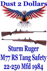 Sturm Ruger 77 M77 RS Rings & Sights Tang Safety Bolt Action Rifle Chambered in 22-250 Made in 1984 - 1 of 20
