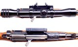 High Condition Mannlicher Schoenauer 1956 MC Premier Grade 30-06 Engraved Carbine AMN Griffin & Howe Mount Mfd 1958 - 10 of 20