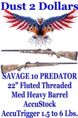 Like New Savage Arms Model 10 Predator 223 Rem Bolt Action Clip Fed Rifle 22” Med Threaded Fluted Barrel - 1 of 19