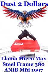 ANIB Llama 1911 Style Micromax Micro Max Steel Frame Matte Finish .380 ACP Semi Automatic Pistol
