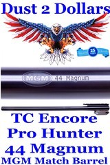 Excellent Thompson Center Encore – Pro Hunter Match Barrel by MGM 44 Magnum 20 Inch with Scope Base